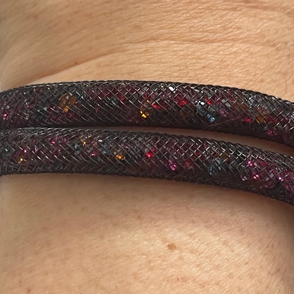 Swarovski Stardust Double Wrap mesh bracelet or choker. Magnetic clasp. - Picture 1 of 5